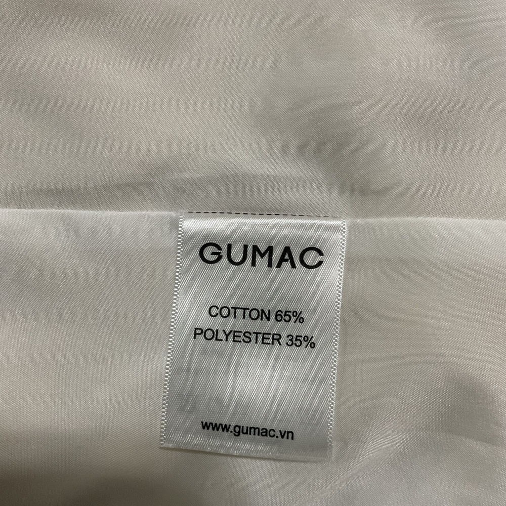GUMAC Cream Short-Sleeve Shift Dress with Button Accents - Picture 8 of 10